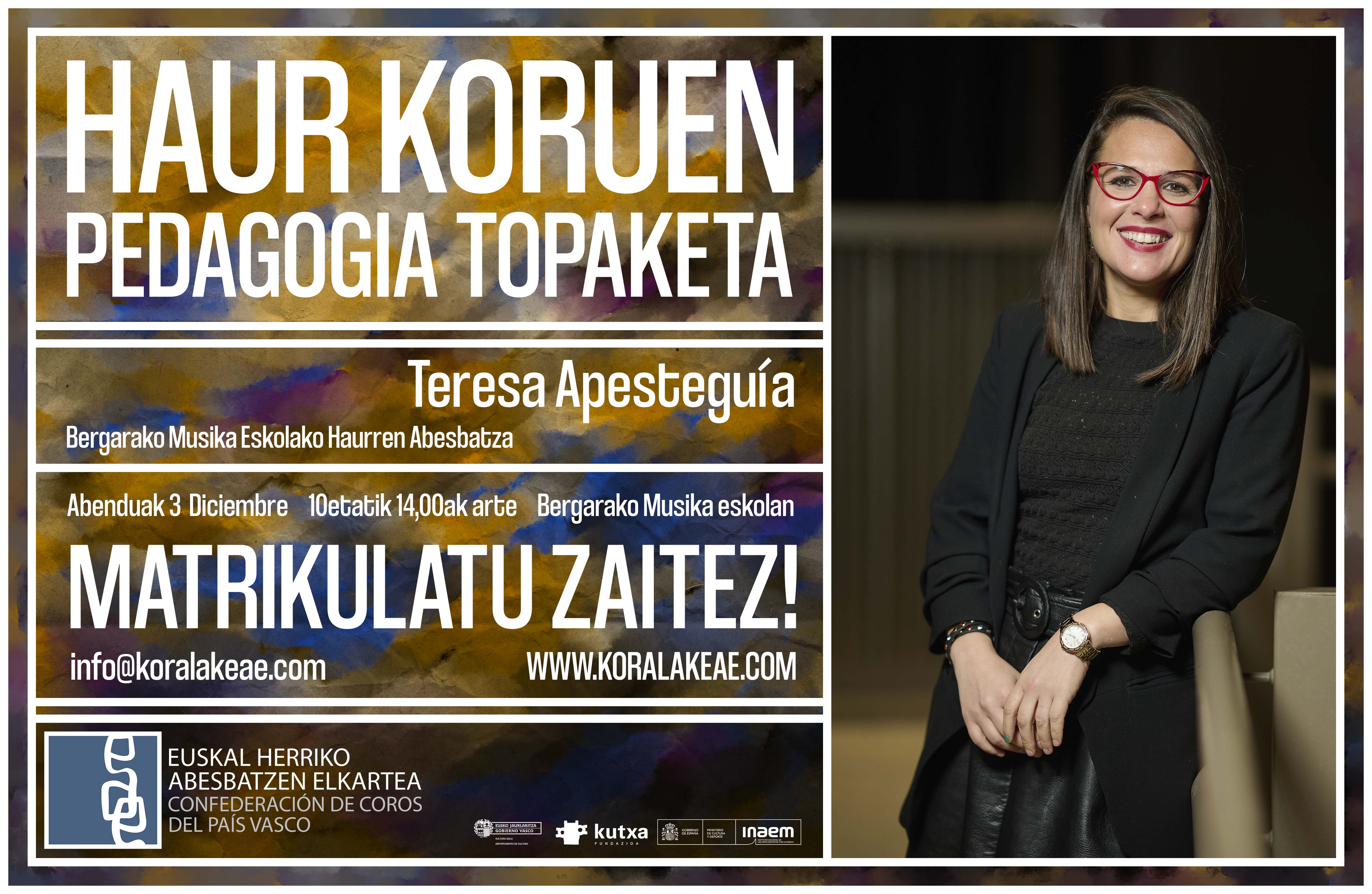 Teresa Apesteguíarekin Haur Koruen Pedagogia Topaketa